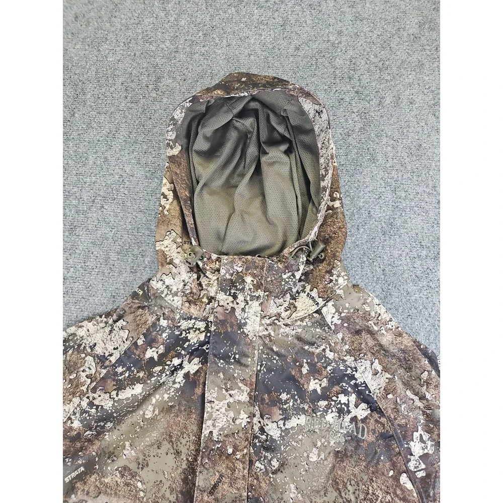 Red Head Bass Pro Mens Medium Bone Dry Strata Camo Hooded Hunting Jacket 1534